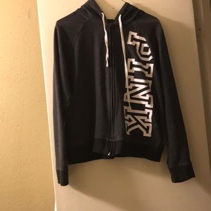 Dark grey pink victorious secret jacket